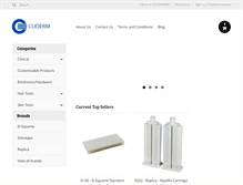 Tablet Screenshot of cuderm.com